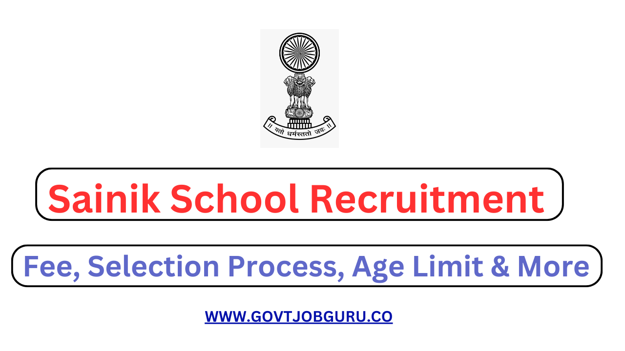 Sainik School Recruitment 2024